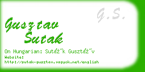 gusztav sutak business card